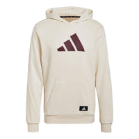 Men's adidas Geometry Logo Printing Long Sleeves Japanese Version Creamy White HA1411
