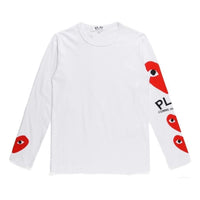 COMME des GARCONS PLAY  Printed Sleeve Long-Sleeve 'White' AZ-T260-051-1