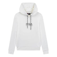 (WMNS) FILA logo Sports Hoodie White F11W018222F-WT