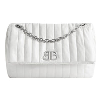 (WMNS) Balenciaga Monaco Medium Chain Bag Quilted 'Off White' 7659452AASE9106