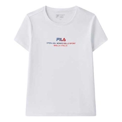 (WMNS) FILA Printing Logo Short Sleeve White T-Shirt F11W038158F-WT