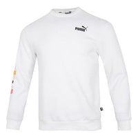 PUMA Ess Logo Repeat Graphic Crew 'White' 675128-02