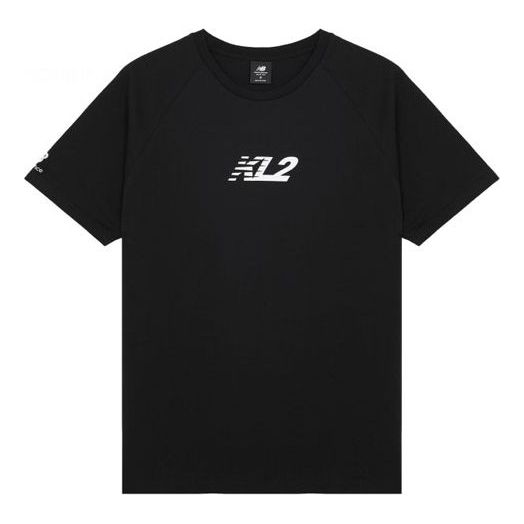 New Balance Men's New Balance Alphabet Sports Round Neck Short Sleeve Black MT13589-BK