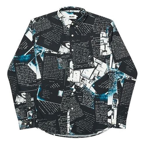 PALACE Love Letter Pattern Shirt Unisex Black P19SHT033