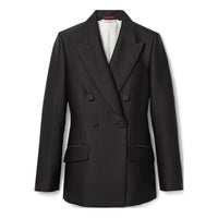 (WMNS) Gucci Double Breasted Wool Silk Jacket 'Black' 781313-ZAQAT-1043