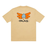 PALACE x Slap Magazine Crossover Angel Cartoon Funny Pattern Printing Short Sleeve Unisex Khaki P20TS254