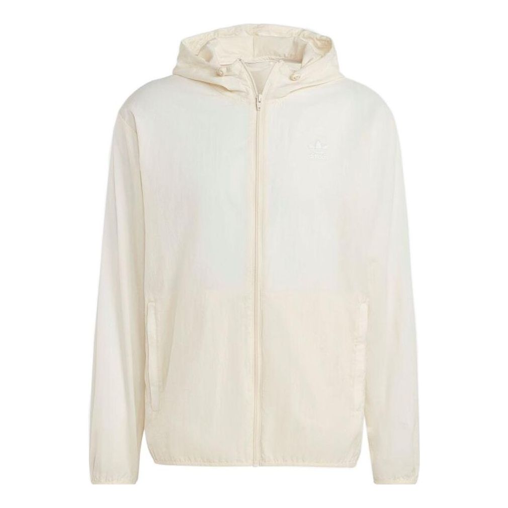 adidas Trefoil Essentials Windbreaker 'Beige' IA6363