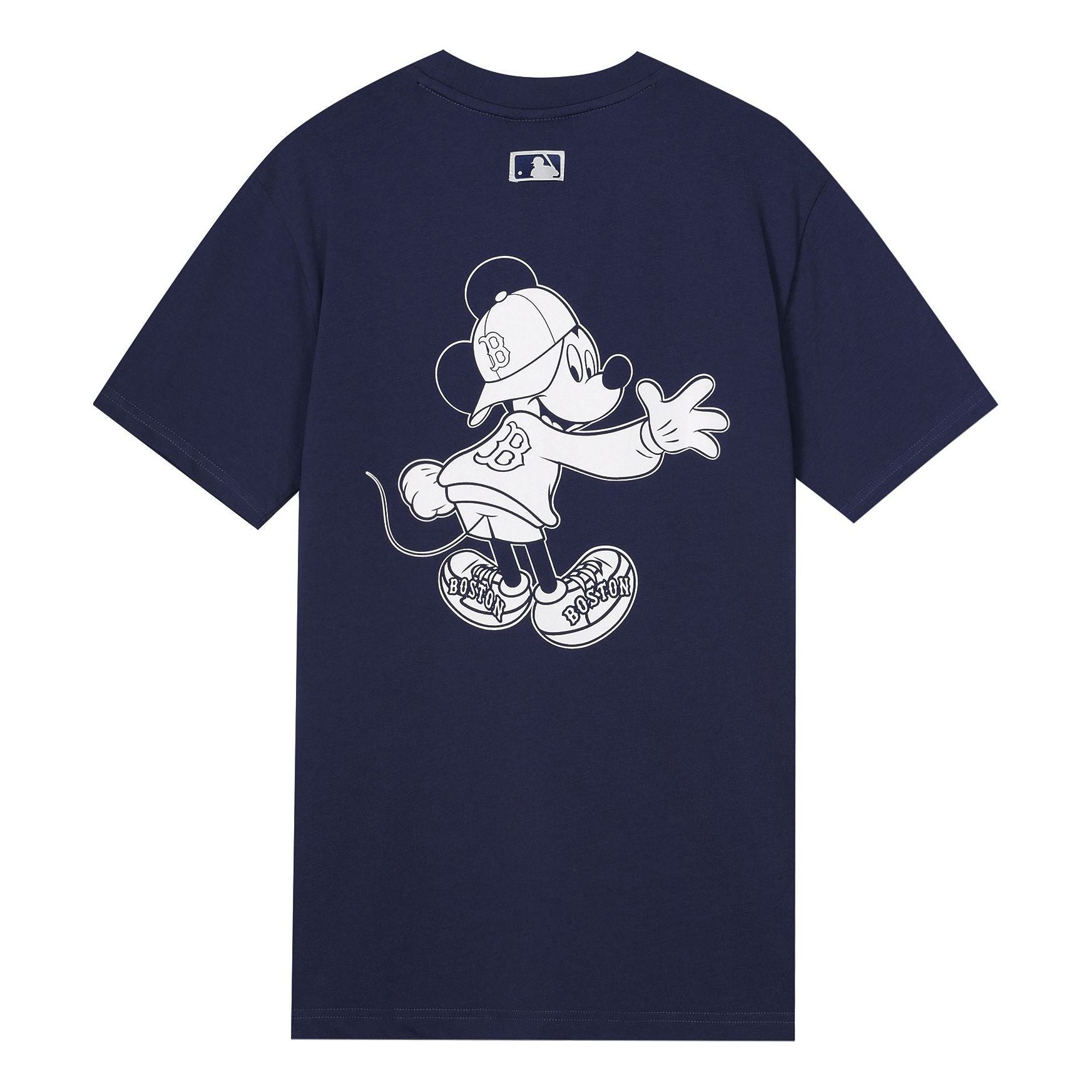 MLB x Disney Crossover Boston Red Sox Mickey Printing Short Sleeve Unisex Navy Blue 31TSK1031-43N