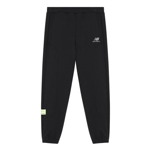 New Balance Logo Casual Sweatpants Asia Sizing 'Black' AMP21366-BK