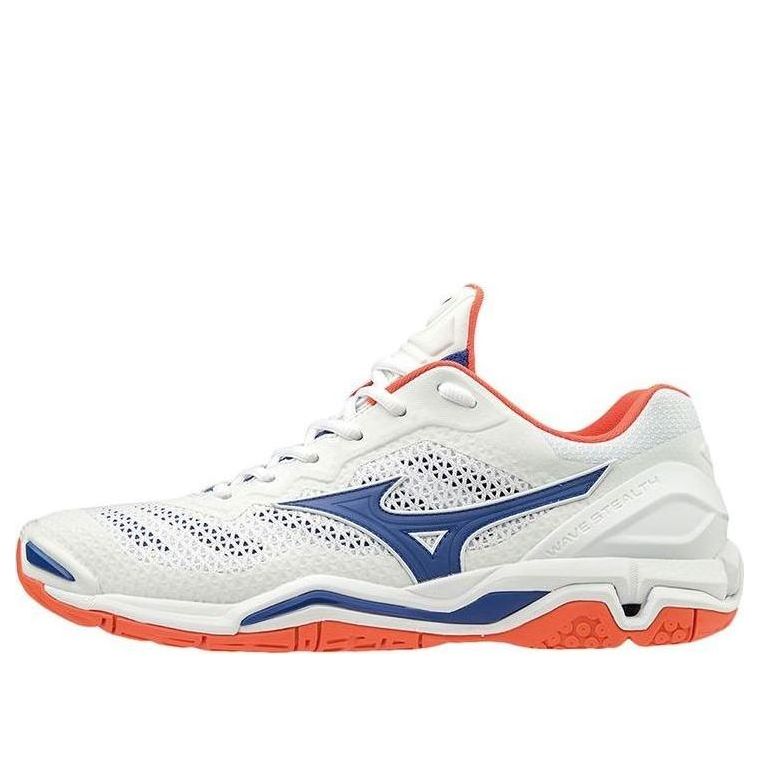 Mizuno Wave Stealth 5 Low Tops Volleyball Shoes White Blue Pink X1GA180027