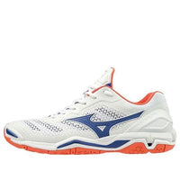 Mizuno Wave Stealth 5 Low Tops Volleyball Shoes White Blue Pink X1GA180027
