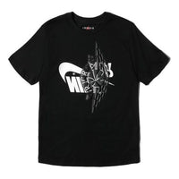 Air Jordan Wings logo Printing Short Sleeve Black AO0601-011