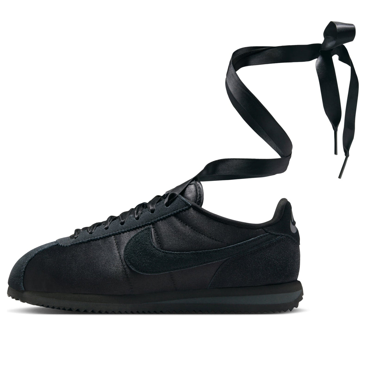 (WMNS) Nike Cortez Textile Satin 'Triple Black' FV5420-002