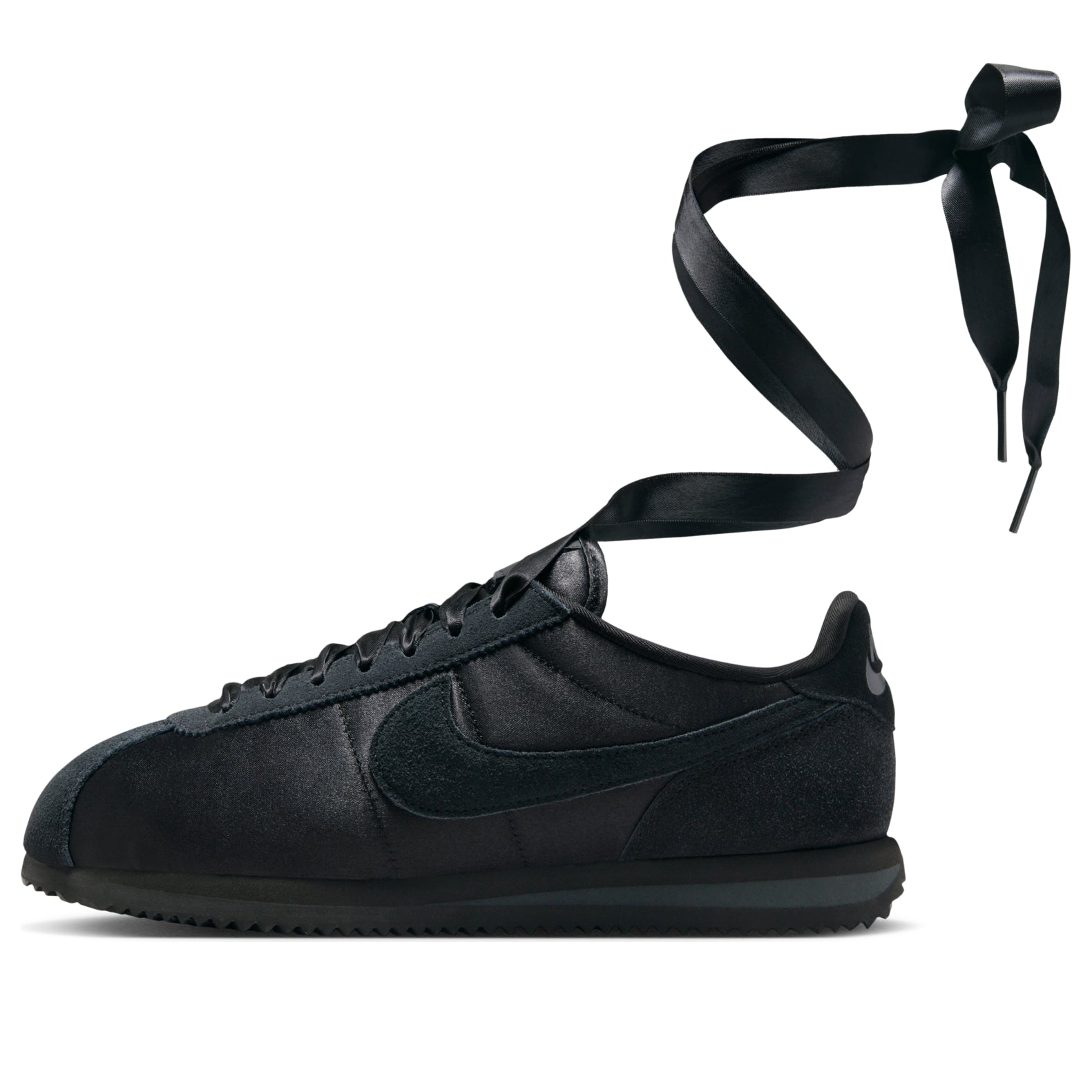 (WMNS) Nike Cortez Textile Satin 'Triple Black' FV5420-002