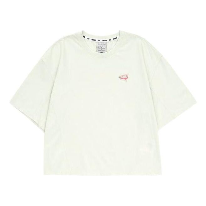 (WMNS) Skechers Logo Printed Tee 'White' L223W070-0074