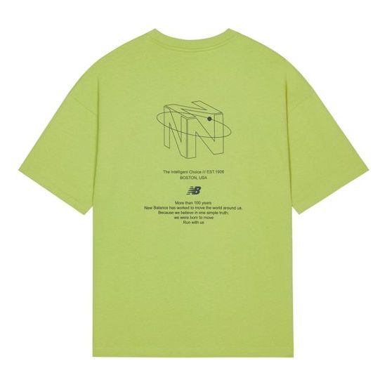 New Balance Men's New Balance Casual Sports Breathable Round Neck Short Sleeve Green AMT13372-CGN