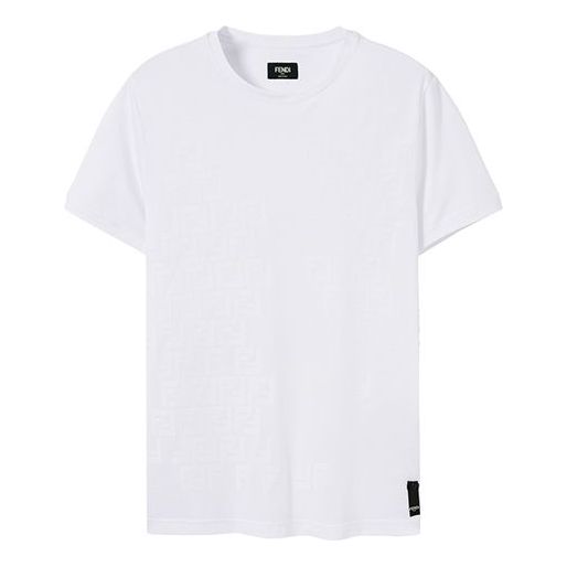 Men's FENDI F Short Sleeve White FY0894AAODF0QA0