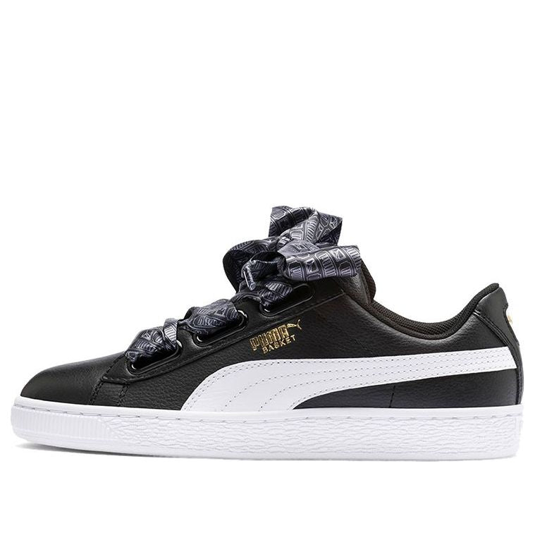 (WMNS) PUMA Basket Heart Reinvent 'Black White' 369935-02