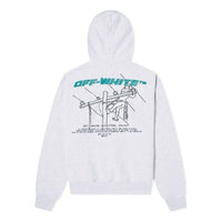 Off-White FW20 Trellis Worker Hooded Pullover Men Grey OMBB037E20FLE0100855