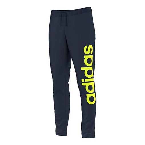 adidas Training Elastic Knit Sports Pants Navy Blue AB6067