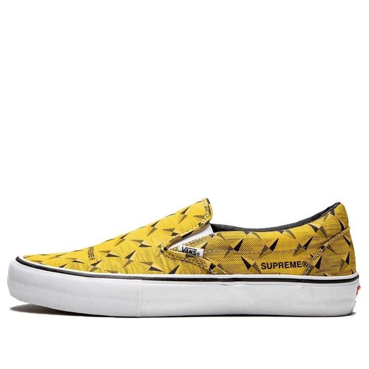 Vans X Supreme Slip-On SS19 Diamond Plate Collection Yellow SUP-SS19-10060