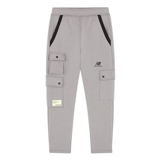 New Balance CNY Logo Cotton Cargo Pants Asia Sizing 'Grey Black' AMP21365-MHD