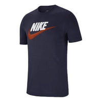 Nike Classic Swoosh Logo Short Sleeve Navy Blue AR4993-452