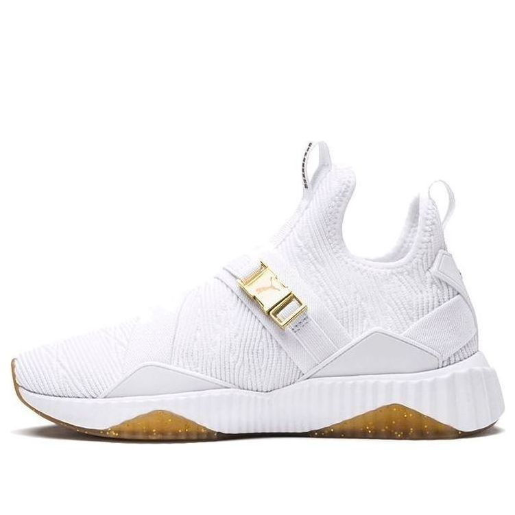 (WMNS) PUMA Defy Varsity Mid 'White Metallic Gold' 191667-02