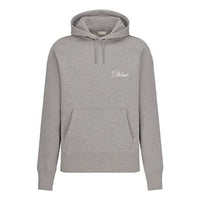 Men's DIOR x KENNY SCHARF Crossover FW21 Logo Embroidered Printing Patch Pullover Gray 143J683A0531-C888