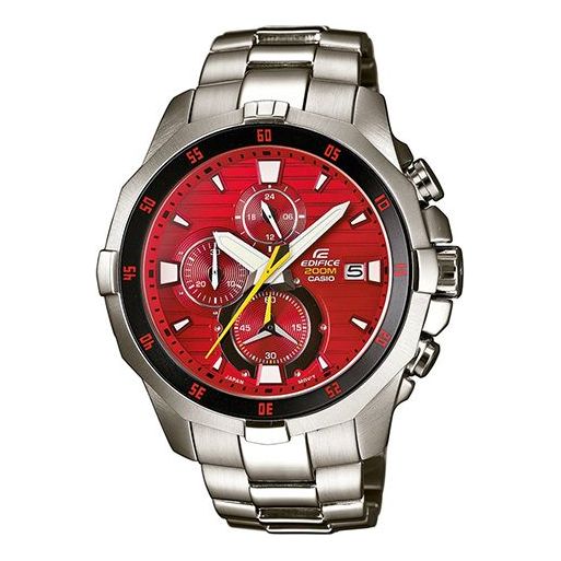 Men's CASIO Edifice Series Quartz Movement Stainless Steel Black Dial Waterproof Watch Analog Mens EFM-502D-4AV