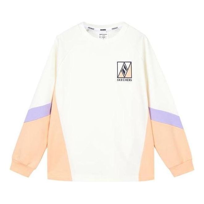 (GS) Skechers Diamond Series Sweater 'White Beige Purple' L123G018
