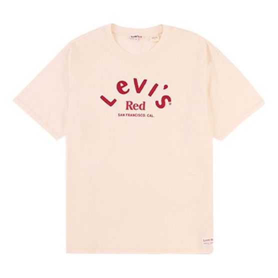 Men's Levis Casual Cozy Round Neck Short Sleeve Creamy White A0192-0000