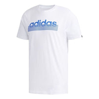 adidas neo Sport Casual Breathable Fabric Alphabet Printing Short Sleeve Men's White FM6238