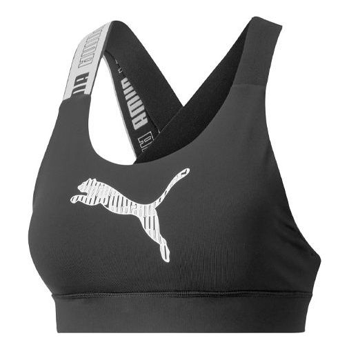 (WMNS) PUMA Mid Impact Feel it Bra 'Black' 519575-01
