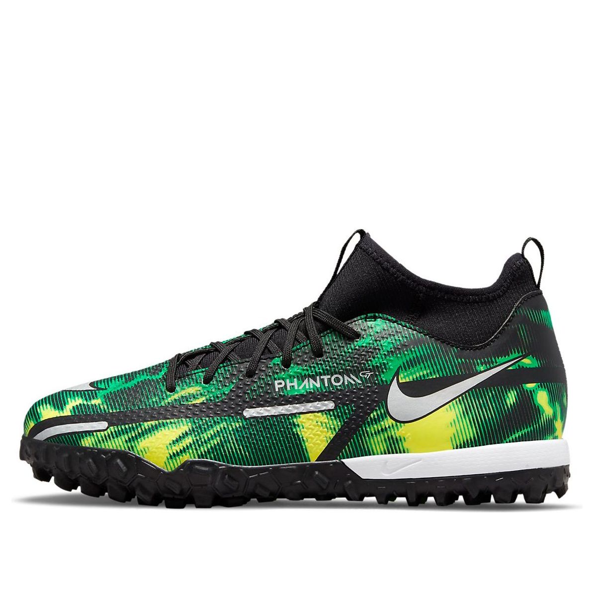 (GS) Nike Phantom GT2 Academy DF TF 'Black Green' DM0741-003
