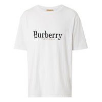 Burberry Logo Short Sleeve Unisex White 80078301