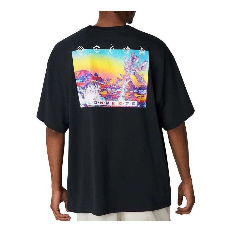 Converse Inverted Desert Graphic T-Shirt Asia Sizing 'Black' 10023994-A01