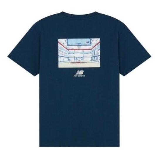 New Balance x ANB Brand Tee Asia Sizing 'Blue White' AMT22377-BGV