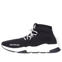 (WMNS) Balenciaga Speed 1.0 Lace Up Sneakers 'Black White' 587284W17021015
