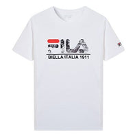 Men's FILA Slim Fit Sports Short Sleeve White T-Shirt F11M918106F-WT