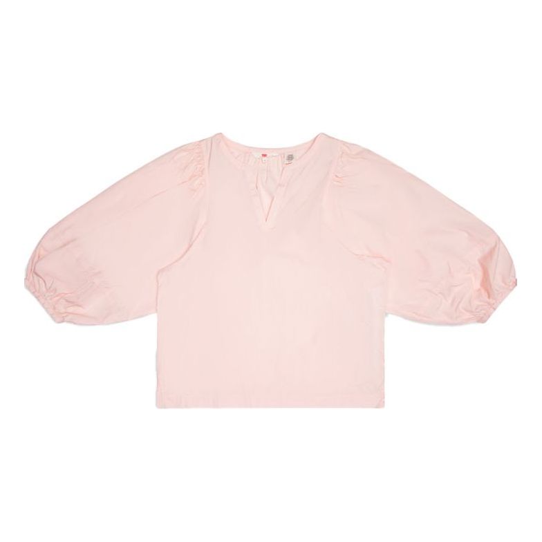 Levis Pure Cotton V neck Sleeve Shirt Pink 85384-0001