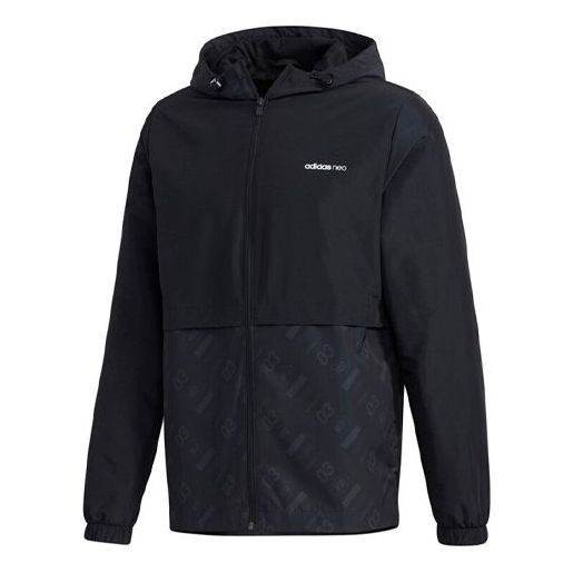 adidas neo M BRLV WB 2 Minimalistic Sports Windbreaker Jacket Black GK1513