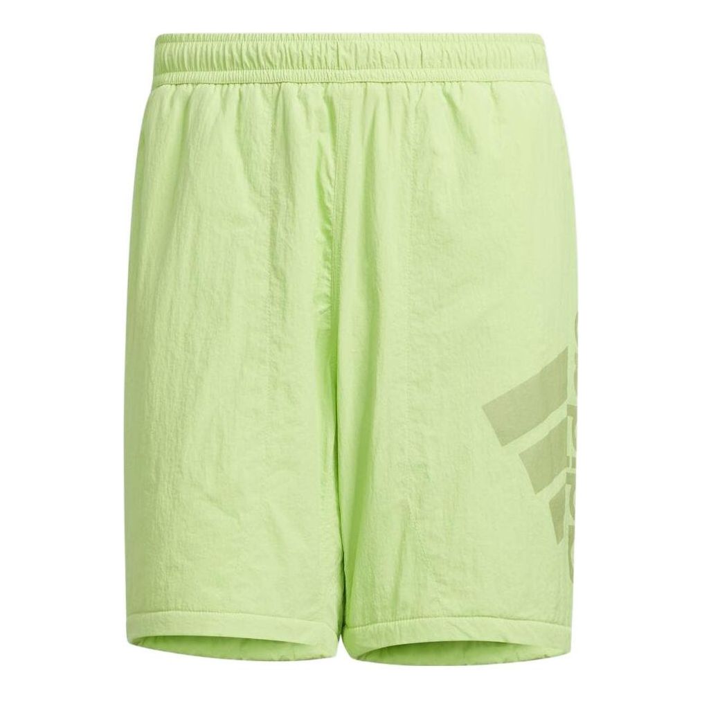 Men's adidas SS22 Logo Side Sports Shorts Japanese Version Green HD0051