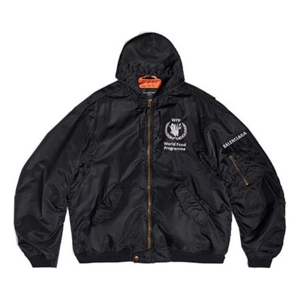 Balenciaga x WFP Light Hooded Bomber 'Black' 752178TLO251000