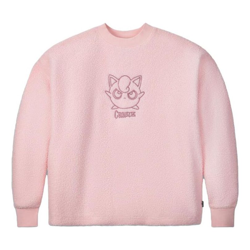 Converse x Pokemon Jigglypuff Sherpa Crewneck Sweatshirt Asia Sizing 'Pink' 10023902-A01