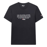 FILA Printing LOGO Embroidered Short Sleeve Blue F61M028105F-NV