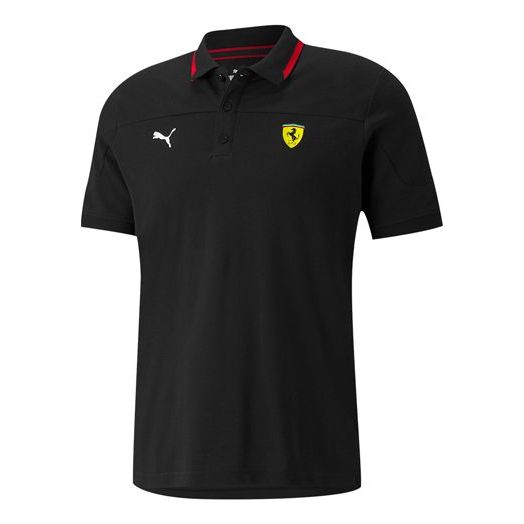 PUMA Scuderia Ferrari Race Polo Shirt 'Black Yellow White' 531686-01