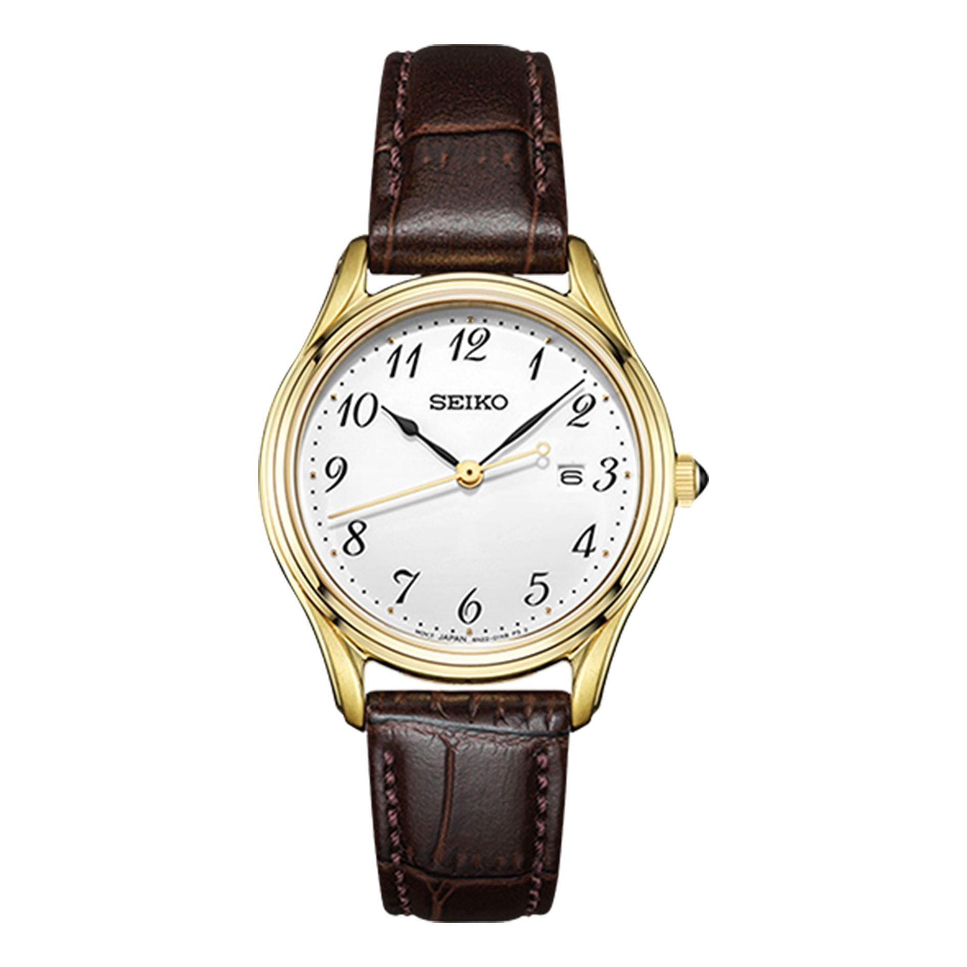 SEIKO Waterproof Brown/Gold/White SUR638P1