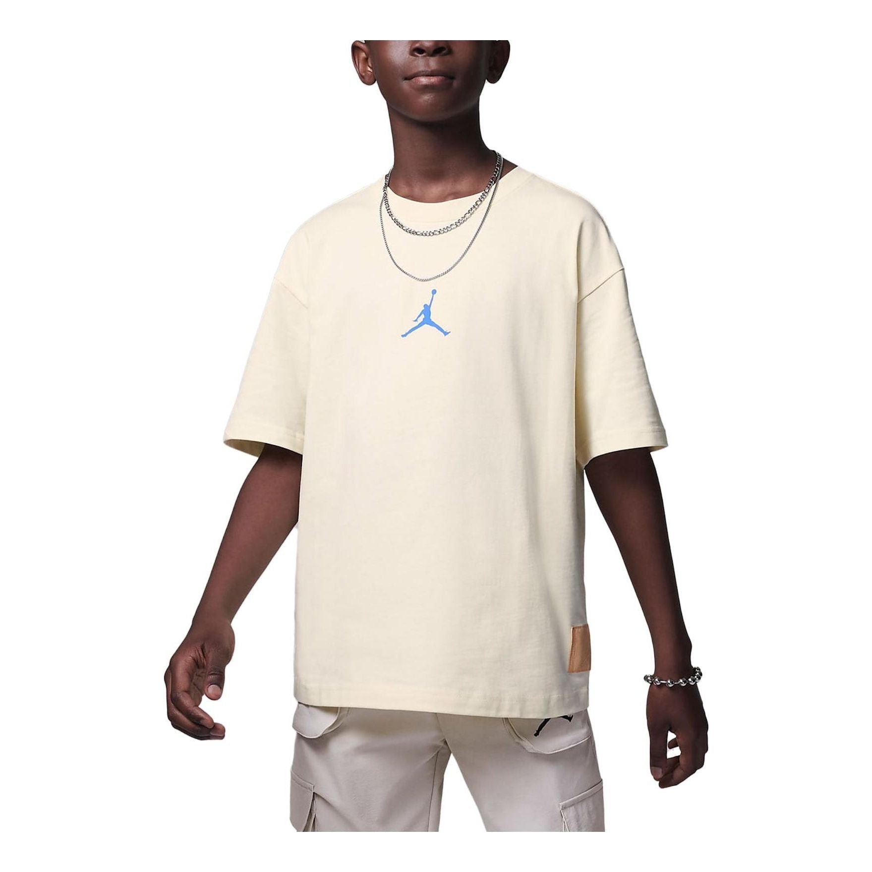 (GS) Air Jordan Casual Sport Tee 'White' FV2829-113