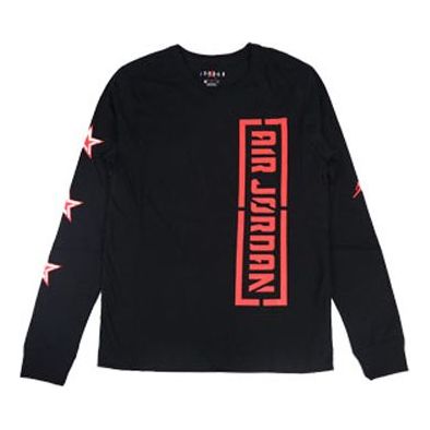 Air Jordan Round Neck Long Sleeves T-Shirt Men's Black AT9071-010